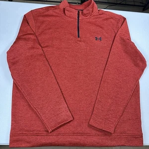 Chaqueta Under Armour Storm Golf 1/4 Cremallera Para Hombre 2XL Naranja Rayas Forrada Pullover - Imagen 1 de 11