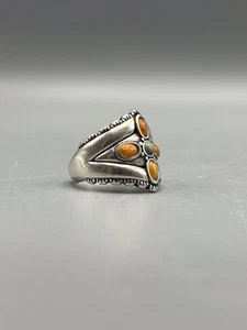 WJ Orange Kreuz Ring Sterlingsilber S925 *gebraucht* KOSTENLOSER VERSAND - Bild 1 von 6