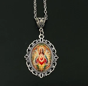 Vintage Style Jesus Cabochon Cameo Necklace- Brand New - Bild 1 von 5