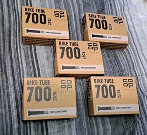 X5 Co Op Fahrradschlauch 700 23/25 35mm Scrhrader Schrader Ventil 5 Stück NEU - Bild 1 von 1