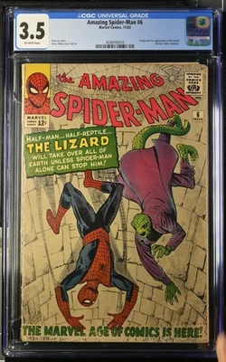 Amazing Spider-Man #6 (1963) CGC 3.5 OW Pages • 1st Lizard • Brand New Slab!! - Image 1 of 3