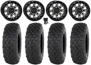 System 3 ST-6 14" Wheels Black 30" Chicane DS Tires RZR XP 1000 / PRO XP - Picture 1 of 4