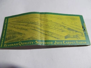 VINTAGE ADVERTISING REVONAH SPINNING MILLS HANOVER YORK COUNTY PA Matchbook - Picture 1 of 6