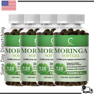 Moringa Powder Capsules AntiInflammatory Energy Metabolism Immune Support - Picture 1 of 12