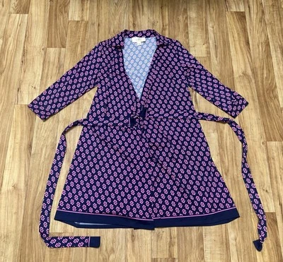 Julie коричневый NYC женщин надежном платье розовый темно-синий печать размер маленький акваланг вязаный - Изображение 1 из 4