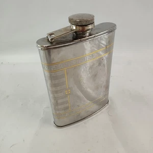 Things Remembered Flask Wedding Groom 6 oz Stainless Steel Mock Versace Pattern - Picture 1 of 6