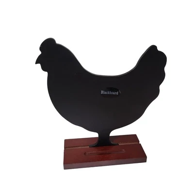 Black Rooster Chalkboard Message Board Wall-Mount Standing Erasable Memo Boards - Image 1 of 4