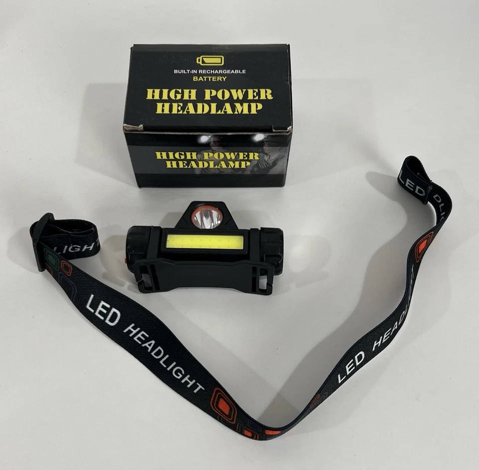 High Power LED Headlamp With Built in USB Rechargeable Battery