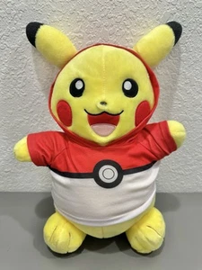 Build-A-Bear BAB Pokémon Pikachu Plush w/ Pokeball Hoodie Shirt - Picture 1 of 22