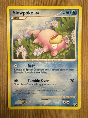 Slowpoke 82/106 2008 Great Encounters Pokemon Card TCG Non Holo Common - DMG - Image 1 of 2