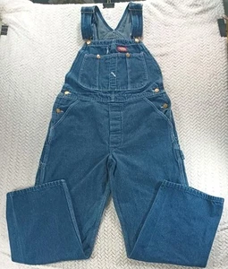 Dickies Herren Baumwolle Denim Latz Carpenter Latzhose - 32x30 dunkle Waschung hergestellt in den USA - Bild 1 von 21