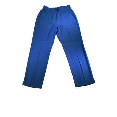 Calça J.Crew Easy Pant Feminina Tamanho 12 Azul Marinho Elástica Cintura Carreira - Imagem 1 de 4