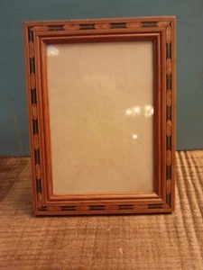Fetco Marquetry Inlay Wood Frame 5" × 7" Handcrafted EUC - Picture 1 of 14
