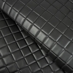 Square - Leather Fabric Foam Quilted Leatherette Car Seat Upholstery Material - Picture 1 of 2