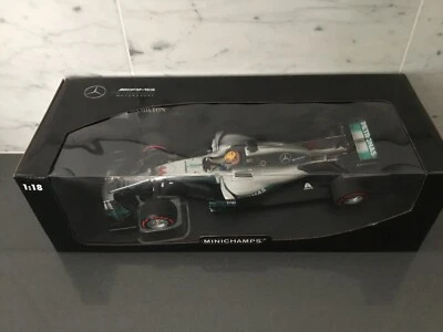 1/18 Hamilton World Champion 2017 Mexican GP Winner Mercedes AMG W08 Minichamps - Image 1 of 4