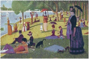 Handarbeit Sonntagnachmittag im Park gezählt Kreuzstichmuster Nadelspitze - Bild 1 von 1