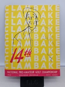 1955 14th National Pro-Amateur Golf Championship Bing Crosby CLAMBAKE Program - Picture 1 of 6