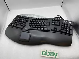 ADESSO PCK-308UB BLACK Wired Ergonomic Multimedia Touchpad Keyboard - Free SH - Picture 1 of 5