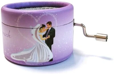 DCM Spieluhr mit der Melodie vom Hochzeitsmarsch (Kurbelwerk, Mini-Drehorgel)