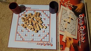 Juego Cross Sentence 1981 marca Scrabble Quip Qubes de Selchow & Righter - Imagen 1 de 4