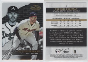 2020 Topps Gold Label Class 1 Black Freddie Freeman #6