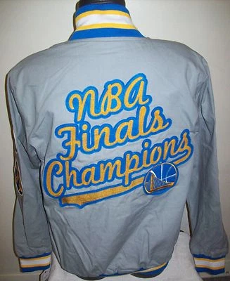 GOLDEN STATE WARRIORS "NBA FINALS CHAMPIONS" Cotton Jacket  GRAY   SMALL - Image 1 of 4