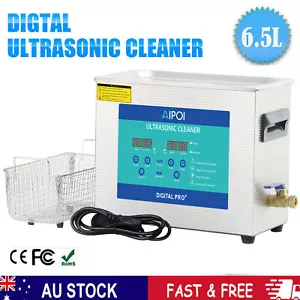 6.5L Digital Ultrasonic Cleaner Stainless Steel Ultra Sonic Bath Heater Timer - Picture 1 of 12