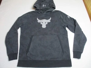 Under Armour Project Rock Hoodie Brahma Bull Blood Sweat Respect Black Mens M - Picture 1 of 14