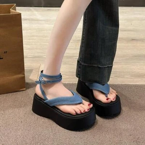 Roman sandals Women Thong shoes Platforms Cross straps Beach shoes - Bild 1 von 15