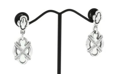 Pendientes colgantes de diamantes Scott Kay en plata de ley Foto 1 de 2