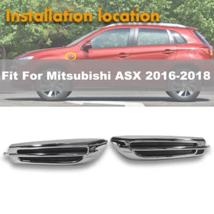 Pair Front Fender Side Marker Trims Molding Chrome For Mitsubishi ASX 2016-2018 - Picture 1 of 10