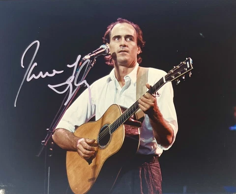 James Taylor Signed Autograph Promo Photo COA Cover