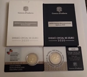 MONEDA 2€ ANDORRA 2020 CUMBRE IBEROAMERICANA, RARÍSIMA, SÓLO 3.500 EMITIDAS - Imagen 1 de 2