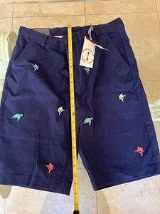 Boys Vineyard Vines boys shorts  turtles deep bay sz 18 - Picture 1 of 5