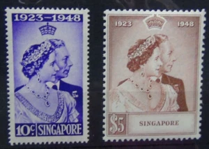 Singapore 1948 Royal Silver Wedding set MM - Picture 1 of 1