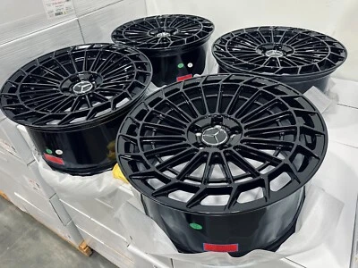 Staggered 20" Rims Black 20X8.5/9.5 Wheels Fit Mercedes Benz S550 S560 S580 S63 - Image 1 of 4