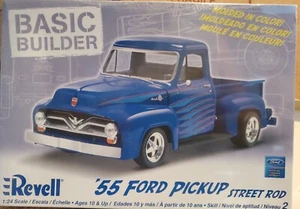 Revell Basic Builder '55 Ford Pickup Street Rod Blue Truck Model NEW SEALED! - Picture 1 of 1