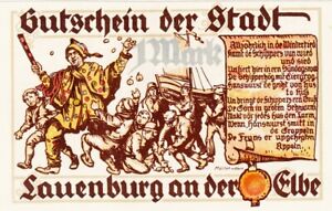 Billet Allemand - 1 mark - Lauenburg an der Elbe 1921 - Harlekin, Karnevalsumzug