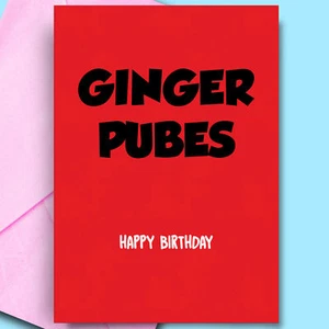 Ginger Hair Friend freche Geburtstagskarte beste Freundin Ehemann Sarkasmus Komödie - Bild 1 von 3