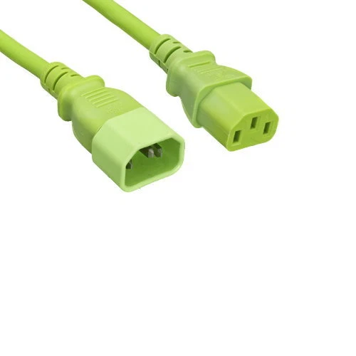 Lot 10pc Red/Blue/Green Color-Coded Extension Power Cord C13/C14 18AWG 10A 250V - Image 1 of 1