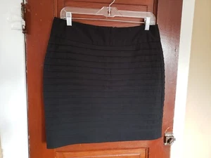 ATTENTION Women's 8 Black Polyester Rayon Spandex Skirt - Picture 1 of 5