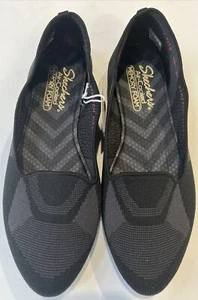 Skechers Cleo  Women's 9 M, dress black flats, air cooled memory foam NEW 158344 - Picture 1 of 9
