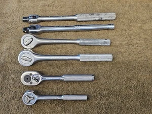 6 Breaker Bar Ratchet Wrench Set 1/4" 3/8" Drive Reversible Tool NBM Williams - Picture 1 of 16