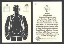 WANTED BY THE FBI (Federal Card Co./1993) RARE DIE-CUT SHOOTING TARGET CARD #SP1