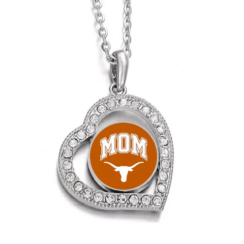 Special Texas Longhorns MOM Womens Sterling Silver Link Chain Necklace D19 Cover