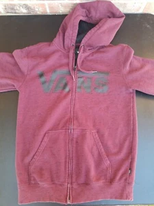 Vans Zip Up Hoodie Small Maroon Burgundy sweatshirt  - Picture 1 of 8