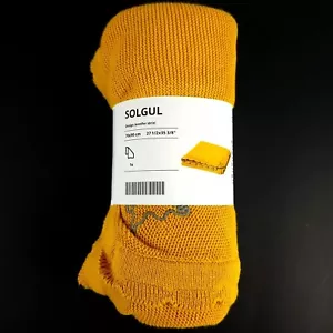 SOLGUL Baby Blanket Dark Yellow Soft Woven Smooth 100% Cotton 27"x 35" 12oz New - Picture 1 of 5