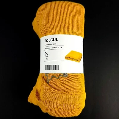 SOLGUL Baby Blanket Dark Yellow Soft Woven Smooth 100% Cotton 27"x 35" 12oz New - Image 1 of 4