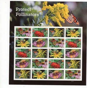 2017 Forever Pollinators full Sheet of 20, Scott #5228-5232, Mint NH - Picture 1 of 1