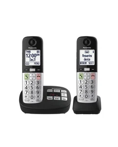 Panasonic Cordless Phone Answering Machine KX-TGU432B 2-Handset, Black - Zdjęcie 1 z 8